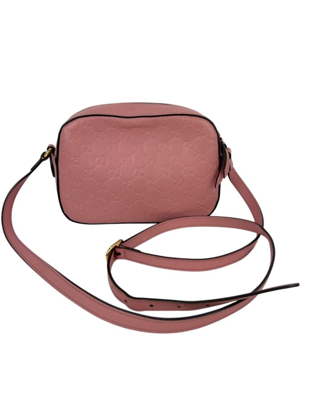 Gucci Guccissima Camera Pink Leather Crossbody Bag - Picture 2 of 15